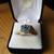14k Gold Ring Blue Diamond with Ceylon Sapphire cluster Size 11.5 1 thumbnail
