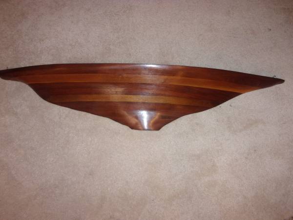 WALNUT (LAMINATED) RACING SHELL FOR WALL DISPLAY 1