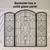 Arched Beveled Glass 3 Panel Folding Fireplace Screen 10 thumbnail