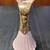 Vintage Savoy China Weeping Gold Vase MCM Mid Century Pink 2 thumbnail