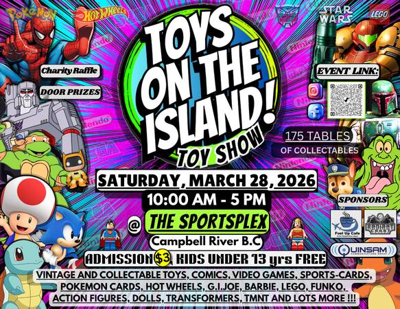 TOYS ON THE ISLAND TOY SHOW EVENT SATURDAY MARCH 28 2026 1