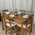 Solid Pinewood Kitchen Dining Table & 4 Chairs With Seat Cushions IKEA 2 thumbnail