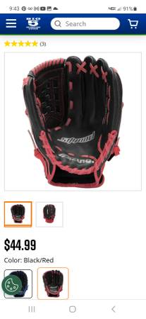 Guante de béisbol - $20 (Everson)62958248972547123