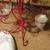 CHRISTMAS TREE CANDELABRA 4 PIECE RED METAL MWW MARKET 22 1/2" CANDLES 5 thumbnail