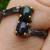 Natural Black Opal, Size 6. Antique Silver, One of a kind Ring. 8 thumbnail