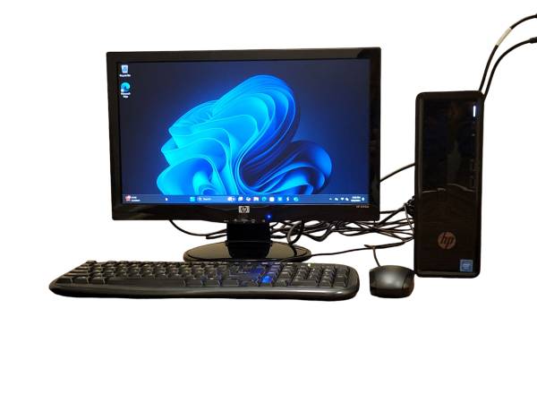 HP Slim Desktop 290-p0xxx with Monitor, Keyboard and Mouse Wi-Fi