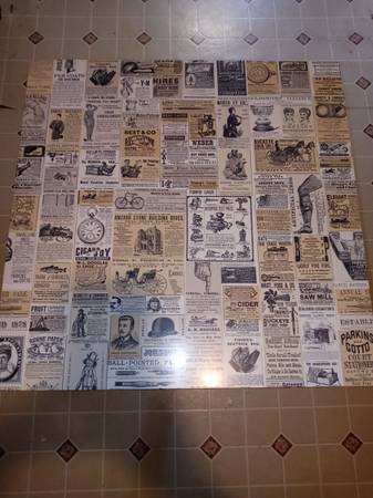 Vintage Original Wendy's Table with Ad Print 1