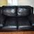 3-Piece Black Leather Sofa Set 5 thumbnail