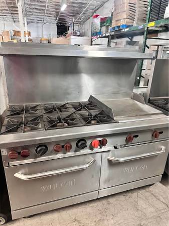 Six Burner Range Stove With 24” Griddle Combo VULCAN 1