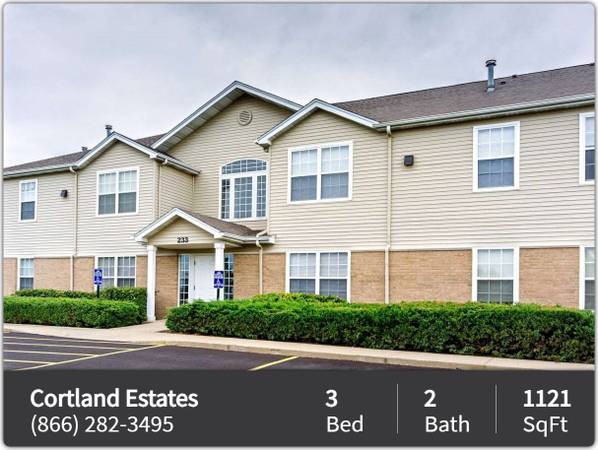 $1,491 / 3br - 1121ft2 - 3 bed 2 bath ready to view now! Visit our community today! (Cortland)63981970051843121