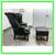 Vintage Chippendale Style Black Leather Arm Chair + Ottoman, Set 3 thumbnail