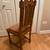 Antique solid oak chair made in Belgium 3 thumbnail