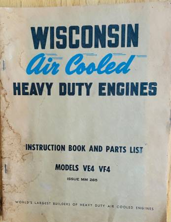 Wisconsin Engine Instruction Book & Parts List 1