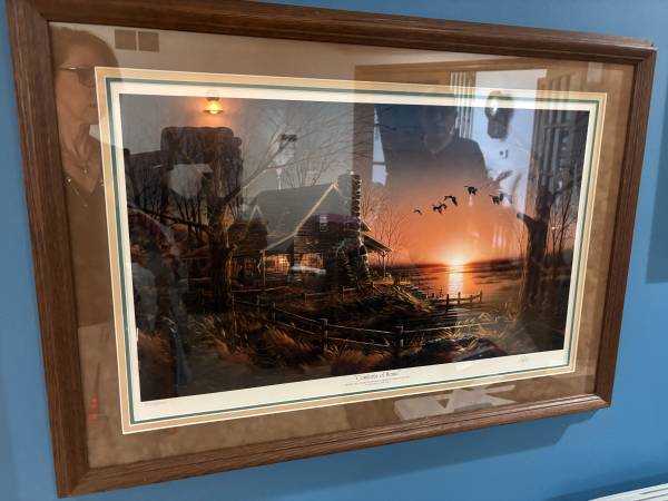 Framed Art Print SIGNED by Terry Redlin "Prepared for the Season" 1