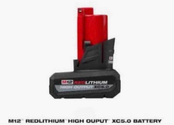 Milwaukee M12 5.0 High Output battery (NEW) 1