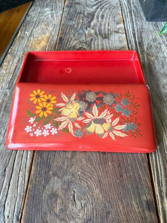 今治 桜井漆器 文庫　Lacquerware utility Box Maruni lacquerware box from Occupied Japan | 1940s vintage