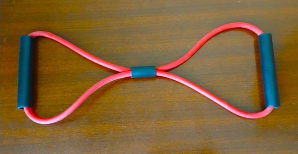 Excellent condition figure 8 fitness resistance band with handles 1