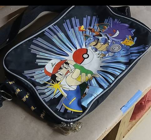 VTG Vintage 90's Nintendo Pokémon Promo Anime Manga Bag Zip 1