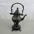 Etched Brass Ornate Tilt Tea Pot On Stand & Warmer 11" Tall 7 thumbnail