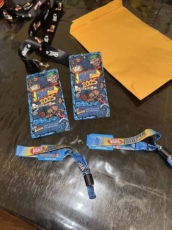 Two VIP VANS WARPED TOUR TICKETS 1
