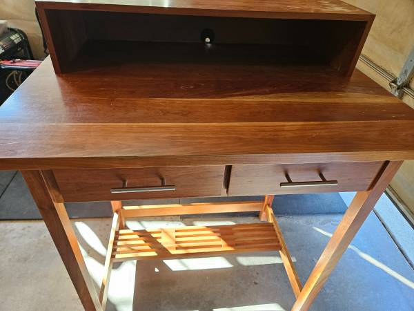 Solid Cherry Wood Stand Up Desk 1