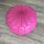 Jonathan Adler Pink Leather Moroccan Pouf Ottoman Foot Stool Like New 1 thumbnail