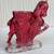 Vintage Ruby Flashed Glass Prancing Horse Figurine Vase Spooner EAPG 2 thumbnail