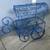 Small Decorative Blue Metal Cart 1 thumbnail