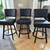 3 black swivel counter stools 3 thumbnail