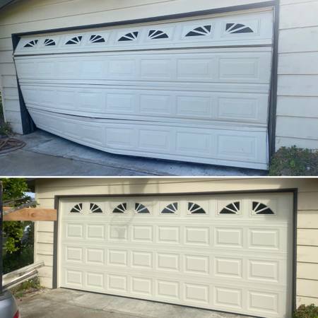 Garage door broken spring opener Electric Gate Motor adjustment Replace Repair 1