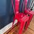 two tall metal red bar stools stool 4 thumbnail