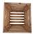 Nearly Square Wooden Slatted Vintage Crate with Built-In Handles 5 thumbnail