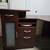 L-Shape Corner Computer Desk - Cherry 2 thumbnail