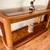 Console Sofa Table 53“ w 2 tiers  solid wood & glass top  Vintage 10 thumbnail