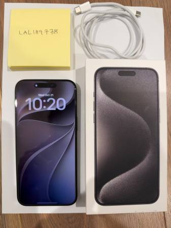 iPhone 15 Pro Max 512GB Black Titanium Verizon Unlocked Excellent Co 1