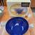 Home Laughlin Fiestaware Colander Strainer,  large Cobalt Blue w/ box 4 thumbnail