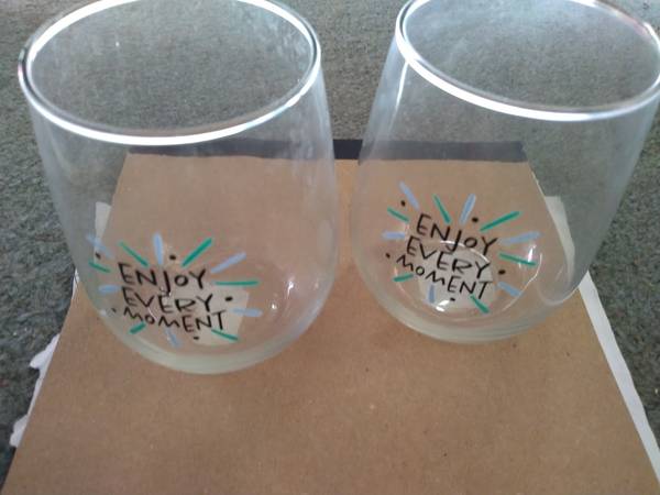 (2) "Enjoy Every Moment" Glasses 1