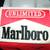 MARLBORO Large Vintage Rolling Wheels Duffle Gear Red Black Bag 36" x 6 thumbnail