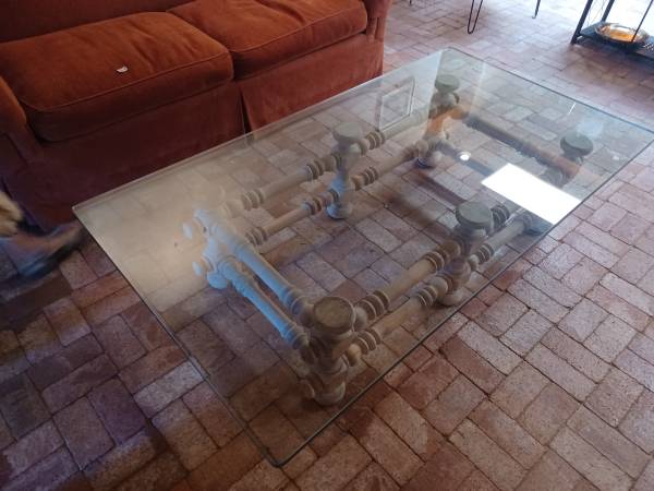 Rectangular Glass Top Table 1