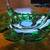 Fenton Priscilla Green 12" Handled Glass Basket 3 thumbnail