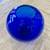 Vintage Blenko Sapphire Blue Rose Bowl 4 thumbnail