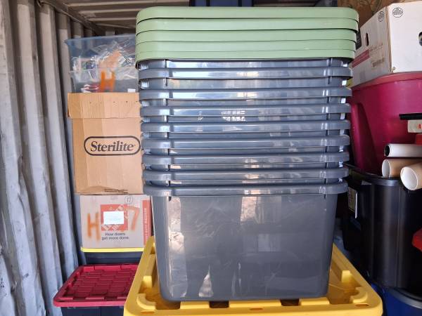 Sterilite 17.5-Gallon Storage Totes with Lids – Like New! 1