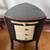 Triangular Black and Cream Nightstand 3  Drawers and Pull Out Tray 3 thumbnail