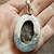 Boho Hand Crafted Oval Natural Chrysanthemum Jasper & Sterling Pendant 5 thumbnail