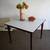 Vintage mid century modern square walnut + white laminate dining table 1 thumbnail