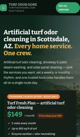 Turf Cleaning Tech — Artificial Grass Cleaning Crew (Scottsdale) 1