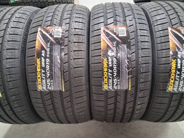 ( 4 TIRES  ) 245/40R19 BLACKHAWK 1