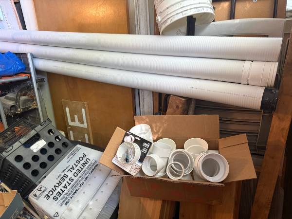 4” HDPE TripleWall Solid Drain Pipe and misc Elbows 1