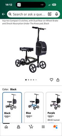 Steerable Knee Walker Deluxe Medical Scooter for Foot 1