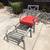 Patio Lounge Chair with New Cushion and Ottoman 3 thumbnail